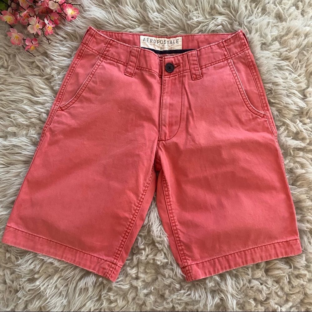 3/$20 | AEROPOSTALE Flat-Front Red Sunset Shorts, Size 27 - Picture 2 of 8